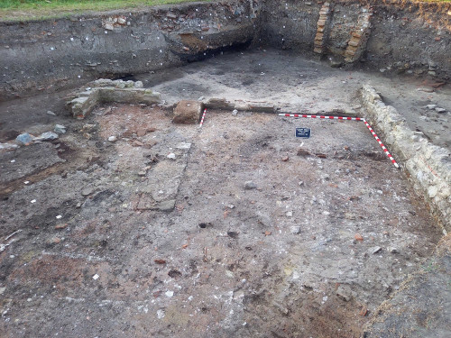 Clădirea romană II, camera W2: imagine de ansamblu dinspre N-V.